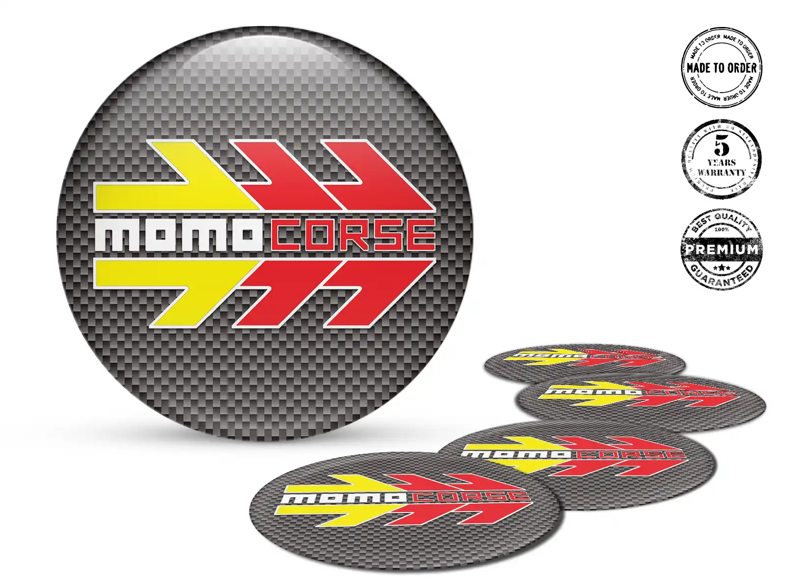 Momo Design Autocollant Bombé Emblèmes Roue 